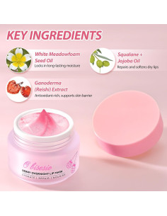 Mascarilla Labial Nocturna Obisesio 20g Hidratante con Escualano 2