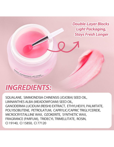 Mascarilla Labial Nocturna Obisesio 20g Hidratante con Escualano