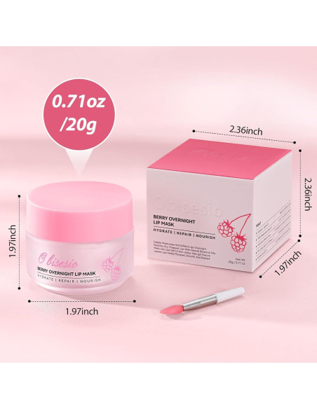 Mascarilla Labial Nocturna Obisesio 20g Hidratante con Escualano
