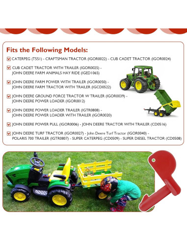 Pasador de Enganche de Remolque Peg Perego John Deere