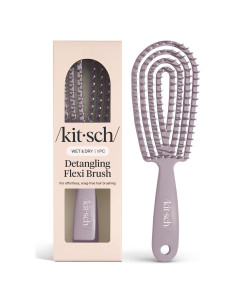 Cepillo Desenredante Kitsch Violeta Suave - Flexible para Todo Tipo de Cabello