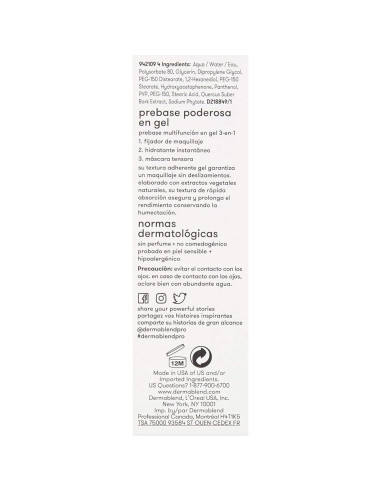 Primer Facial Dermablend Insta-Grip 29.57 ml Sin Silicona