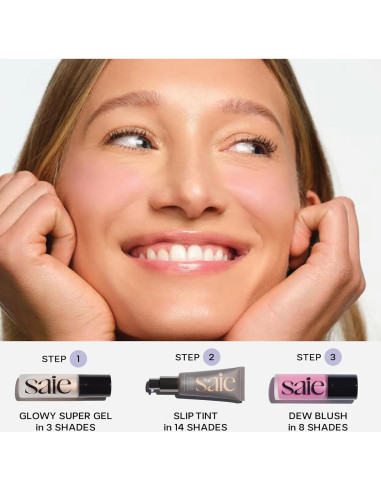 Dúo de Maquillaje Saie: Glowy Super Gel y Dew Blush 14.79ml + 11.34ml