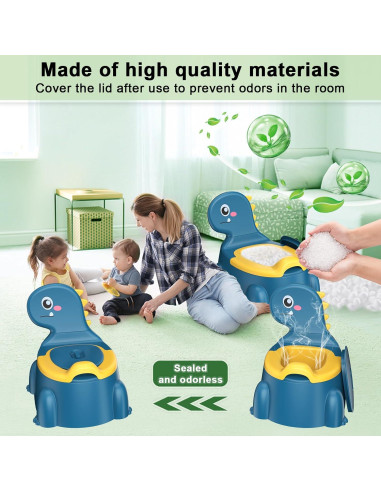 Asiento de Entrenamiento para Baño Jabaka Circle Dinosaurio Azul