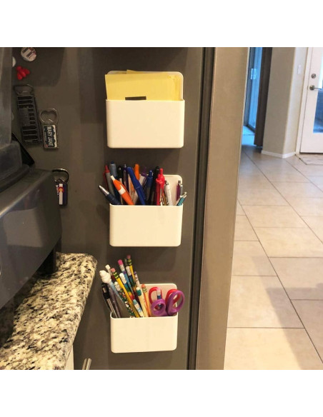 Soporte Magnético para Marcadores Simetufy - Blanco - 12.5x12x4 cm