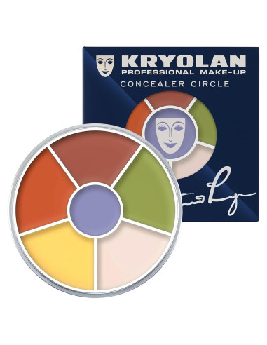 Paleta Corrector de Color Kryolan 6 Colores - Maquillaje Profesional