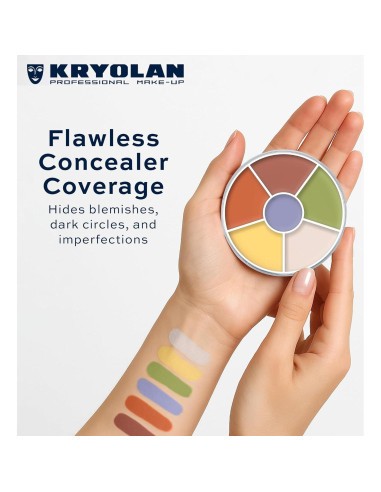 Paleta Corrector de Color Kryolan 6 Colores - Maquillaje Profesional