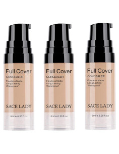 Paquete de 3 Correctores Líquidos SACE LADY 18ml Natural