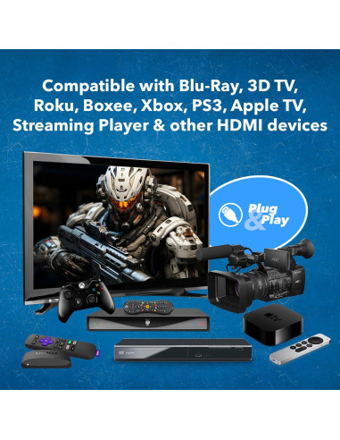 Cable HDMI OREI 1.83 m Alta Velocidad 2-Pack 4K 3D