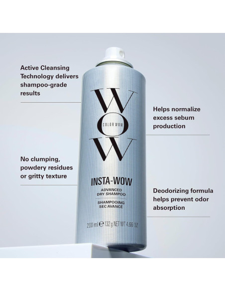 Champú Seco Avanzado COLOR WOW - Elimina Aceite y Frizz 180g