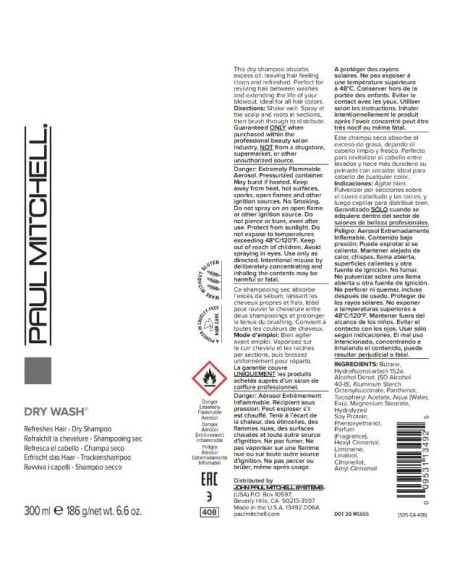 Champú Seco Paul Mitchell 187g - Refresca Todo Tipo de Cabello