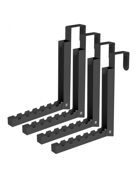 Perchero de Puerta Plegable ZMBESUP 6 Ganchos Negro