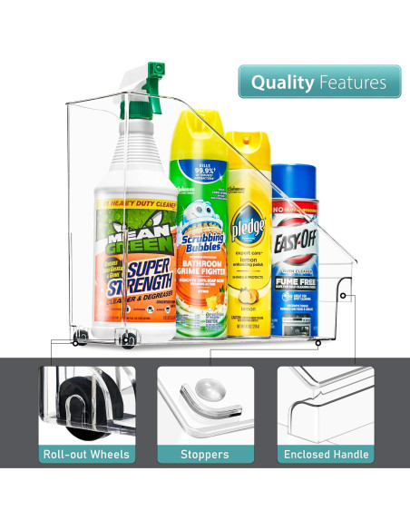 Contenedores de Almacenamiento Sorbus con Ruedas 30.5x10.2 cm