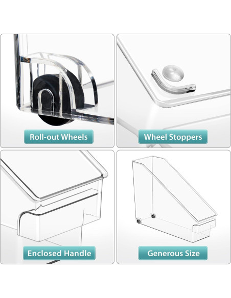 Contenedores de Almacenamiento Sorbus con Ruedas 30.5x10.2 cm