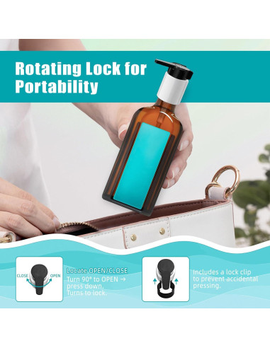 Cabezal de Bomba Reemplazo LSAUVWN 2PCS para Botellas 50.4-124.2ml