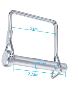 Cerrojo de Pasador de Enganche Remolque Acero al Carbono 10 Pzas 2