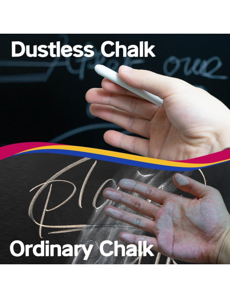 Tiza Sin Polvo ChalKaa 60 Piezas Multicolor para Niños