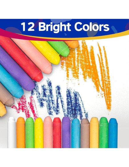 Tiza Sin Polvo ChalKaa 60 Piezas Multicolor para Niños