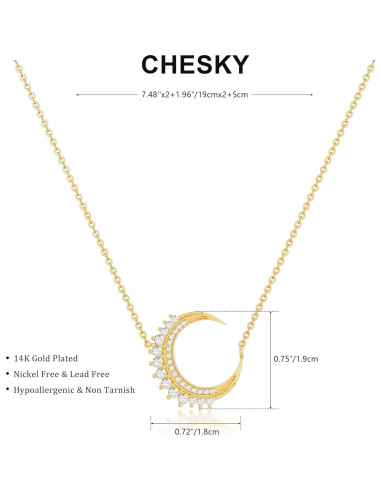 Collar en Capas CHESKY para Mujeres Oro 14k Hipoalergénico
