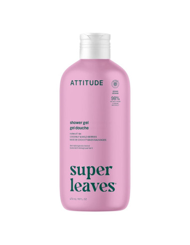 Gel de Ducha ATTITUDE 473 ml Vegano Coco y Bayas Silvestres