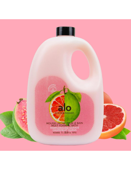 ALO Baño Espumoso Pomelo Guayaba 1 L - Hecho en Canadá