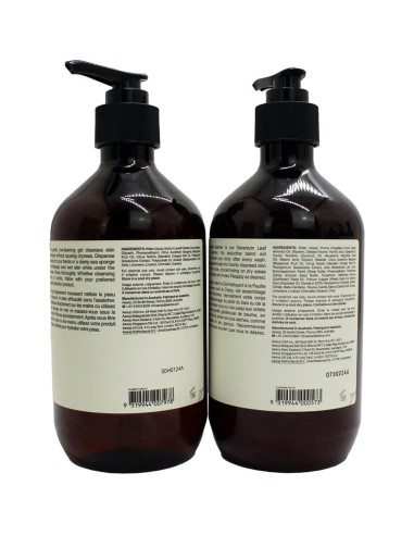Dúo Gel Limpiador y Bálsamo Corporal Aesop Geranio 478ml + 467ml