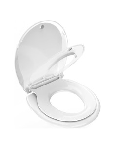 Asiento de Inodoro 2 en 1 Huttdmel Redondo 41.91 cm Blanco