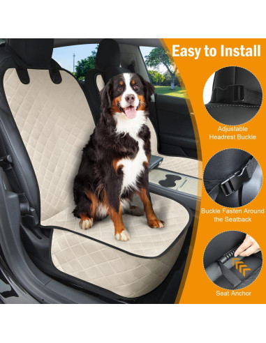 Funda de Asiento para Perros Pritent Mediana Beige 2 Paquetes