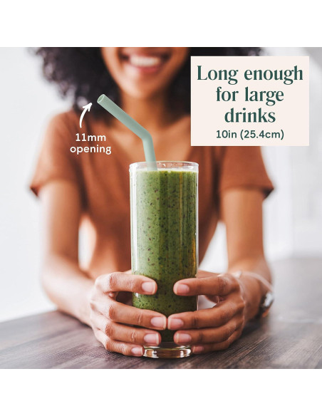 Popotes de Silicona Reutilizables Simka Rose - 6 Unidades 25.4 cm