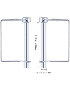 Paquete de 2 pines de bloqueo de remolque Truleego 7cm 2