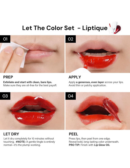 Conjunto de Labios Todo el Día Oiad - Tinte Liptique y Aceite Brillo