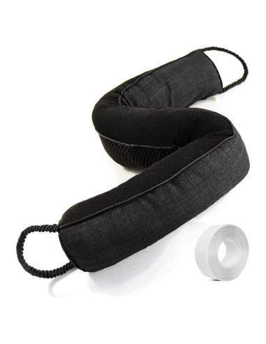 Tope de Puerta Pesado Daralis 81 cm - Burlete Anticorrientes Negro