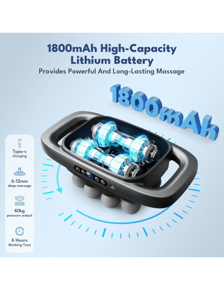 Pistola de Masaje VTT S6-8D 8 Cabezas Tejido Profundo