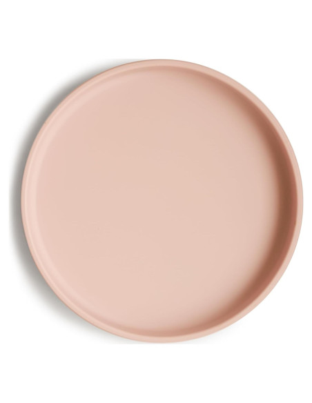 Plato de Succión de Silicona mushie Rosa 18.41 cm Antideslizante