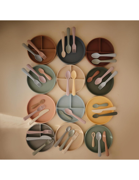 Plato de Succión de Silicona mushie Rosa 18.41 cm Antideslizante