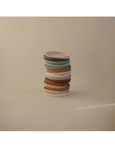 Plato de Succión de Silicona mushie Rosa 18.41 cm Antideslizante