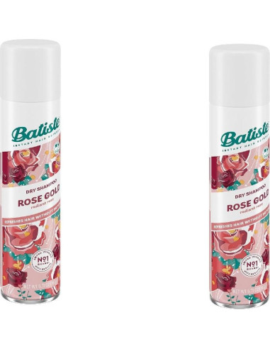 Champú Seco Batiste Rosa Dorado 198 ml - Paquete de 2