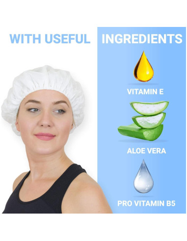Gorros de Champú Drench Sin Enjuague - 6 Cuentas con Aloe Vera