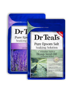 Juego de Sales de Baño Dr. Teal's 2x1.36kg Lavanda y Cáñamo