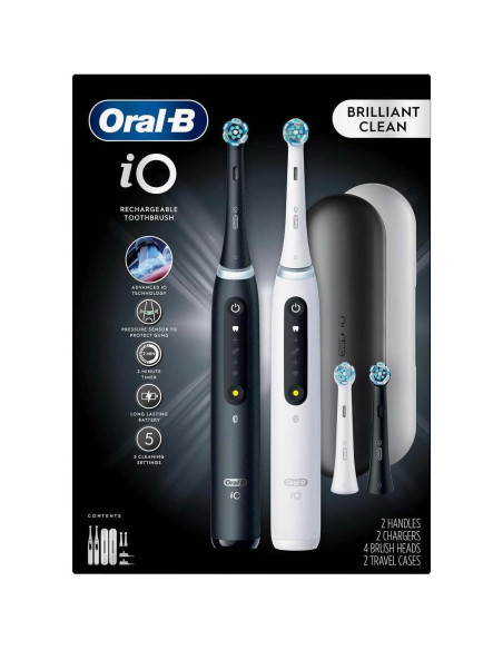 Cepillo de dientes eléctrico Oral-B iO 5 Brilliant Clean, 2 unidades