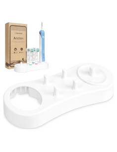 Soporte Doble para Cepillos Eléctricos CNVOILA Blanco