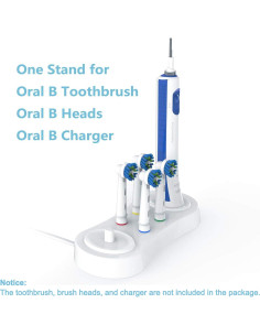 Soporte Doble para Cepillos Eléctricos CNVOILA Blanco 2