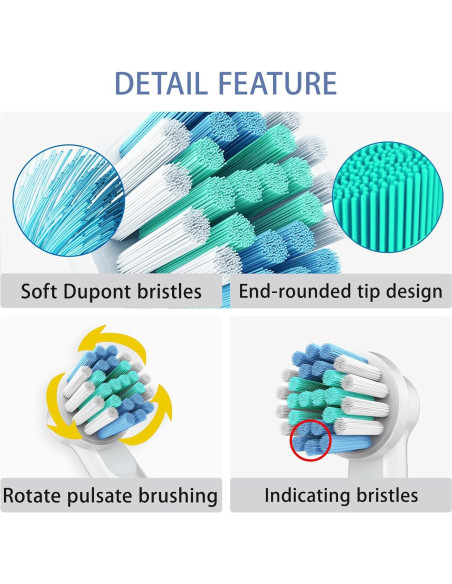 Cabezas de cepillo de repuesto RONSIT para Oral-B - 4 unidades