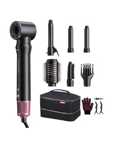 Secador y Estilizador de Cabello 7 en 1 CrazyMar Rosa