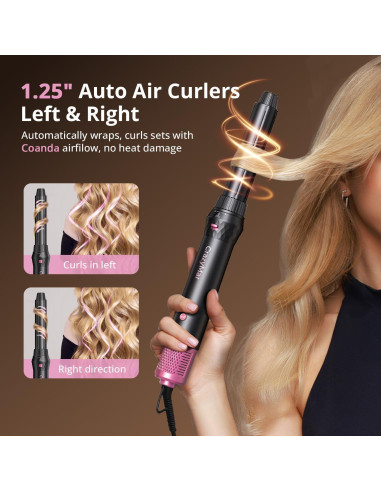 Secador y Estilizador de Cabello 7 en 1 CrazyMar Rosa