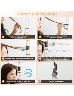 Cepillo Secador de Cabello 6 en 1 Yitrust Oro Blanco 2