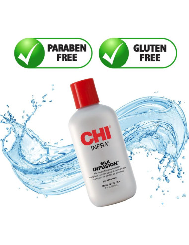 Plancha de Cabello CHI Original Cerámica 1" + Infusión de Seda 177 ml