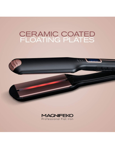 Plancha de Pelo Profesional Magnifeko Titanio Digital 10.16x4.06cm