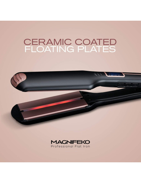 Plancha de Pelo Profesional Magnifeko Titanio Digital 10.16x4.06cm