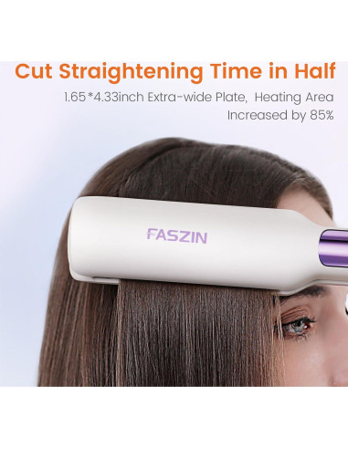 Plancha de Pelo Profesional Faszin FHS-M003 1.65" Titanio